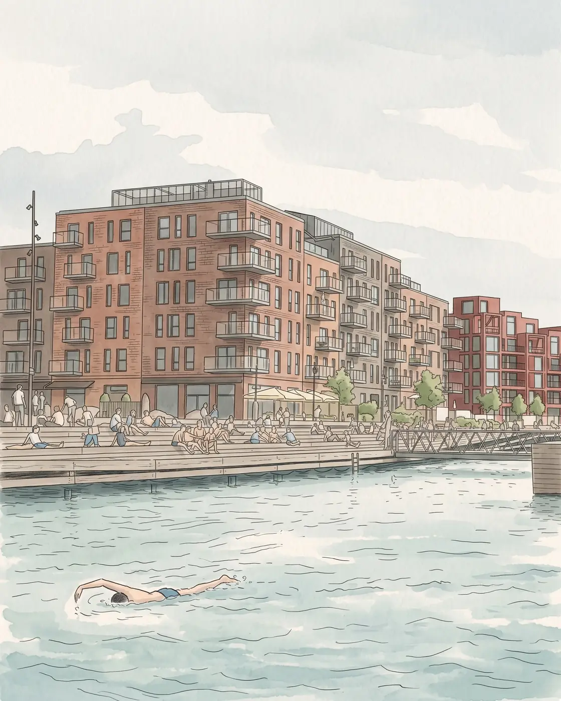 Harbour swimming near Nyhavn: where it's allowed