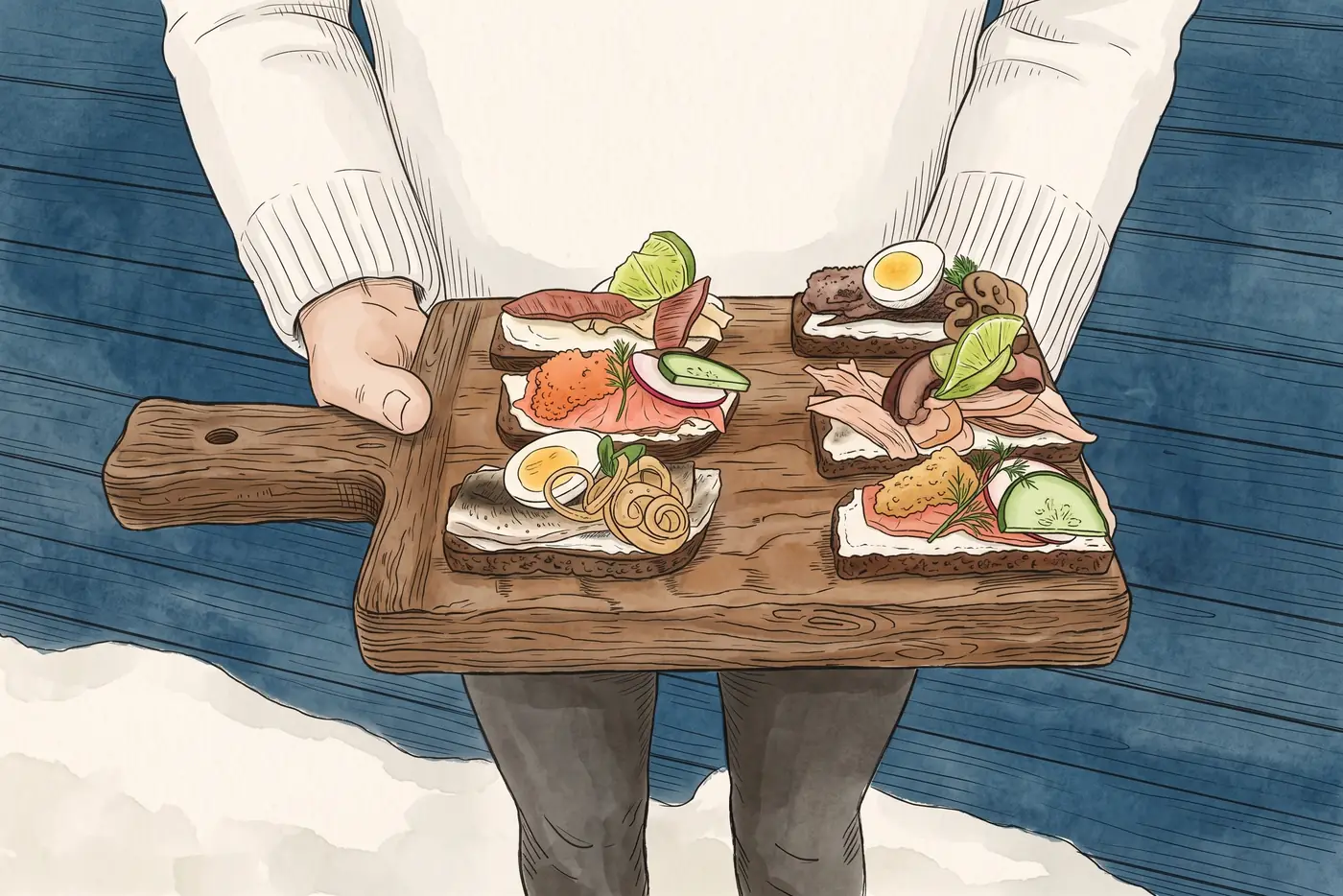 Smørrebrød in Nyhavn